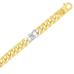 14 Karat Two-Toned Gold Link Bracelet
