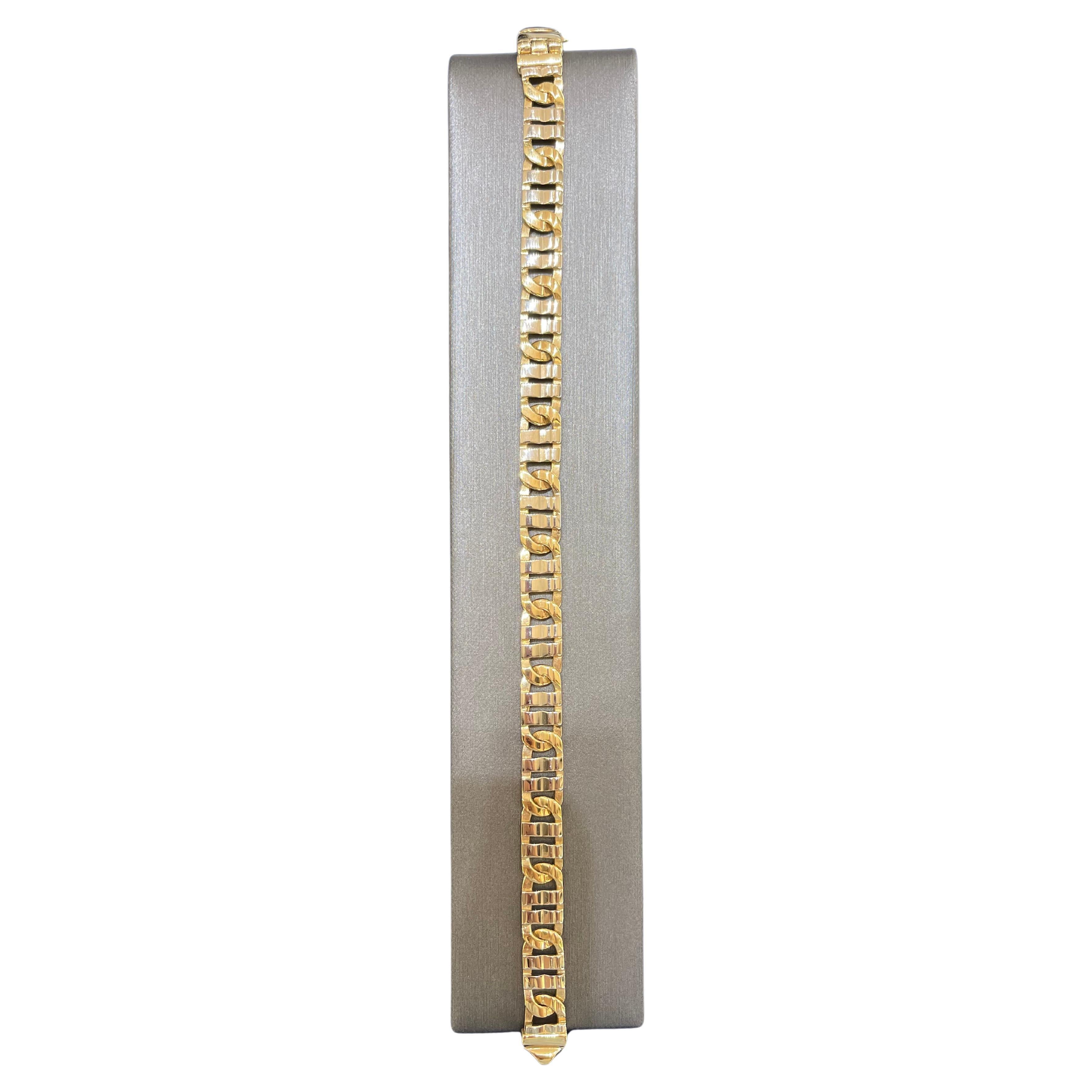 Unisex 1 Gram Gold Bracelet Chain Type Festive Wear BRAC679