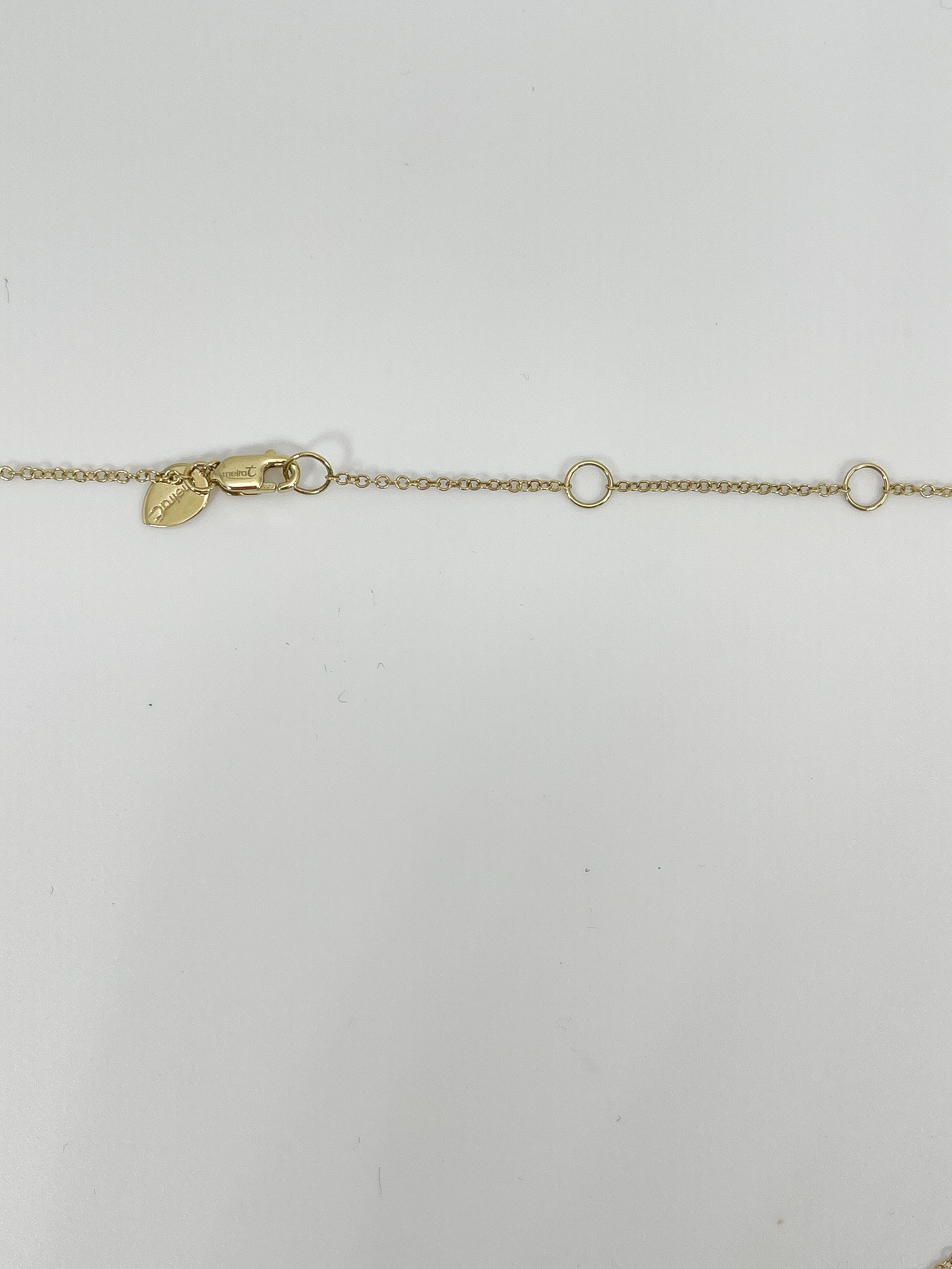 Donna Collana con cuore e diamanti in turchese bicolore 14K in vendita