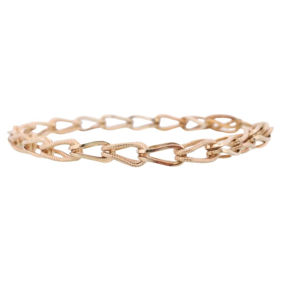 14k UnoAErre Link Link Chain BRACELET. 14k Bracelet italien LOOP 6.9g 8in