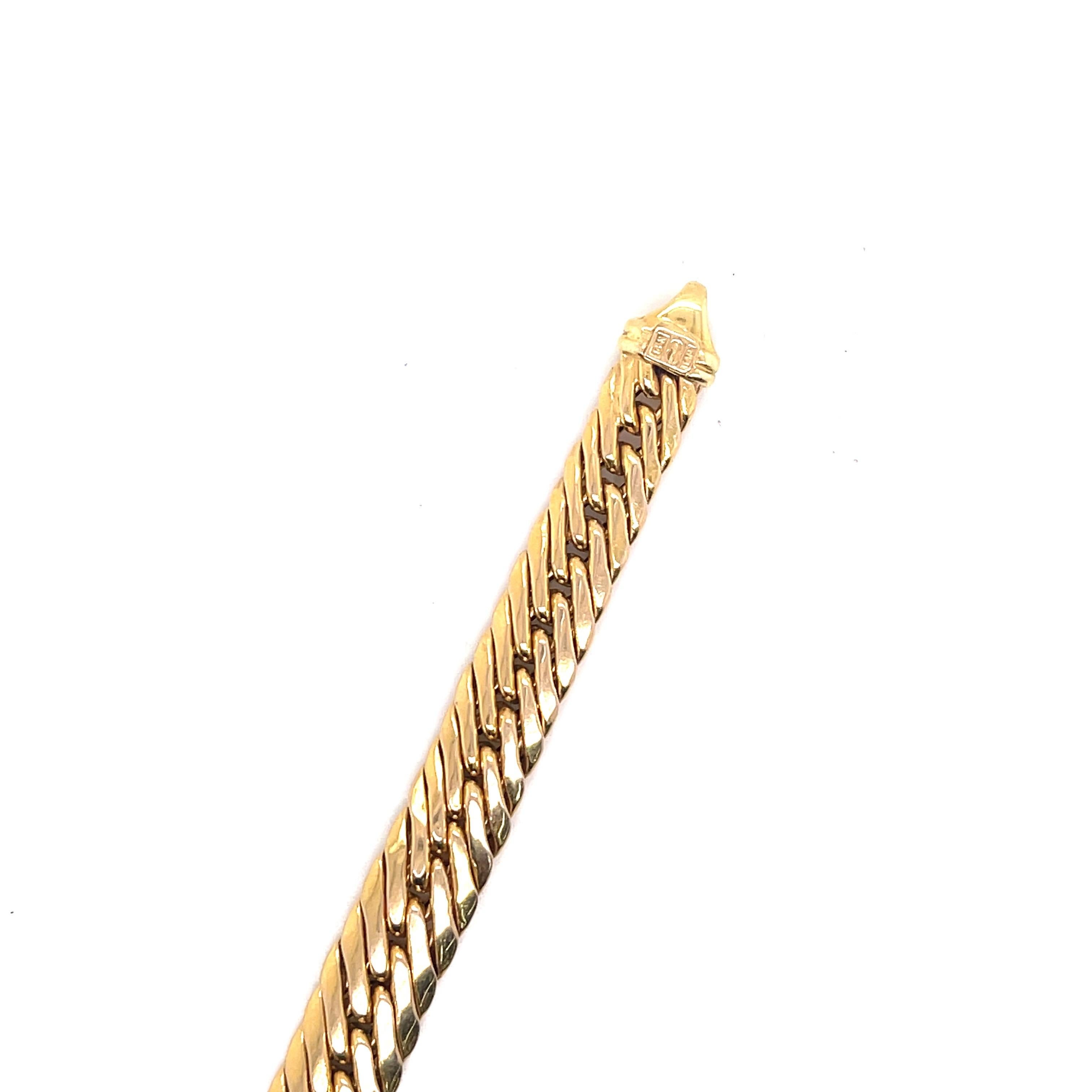 UnoAErre Schlangenmotiv Halskette 14 Karat Gelbgold 36,1 Gramm 16,5 Zoll Italien (Zeitgenössisch) im Angebot