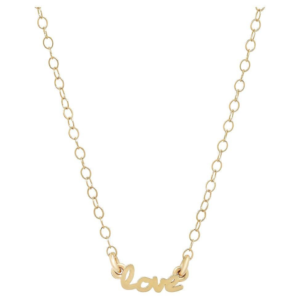 14K "Use Your Words" Necklace: LOVE For Sale