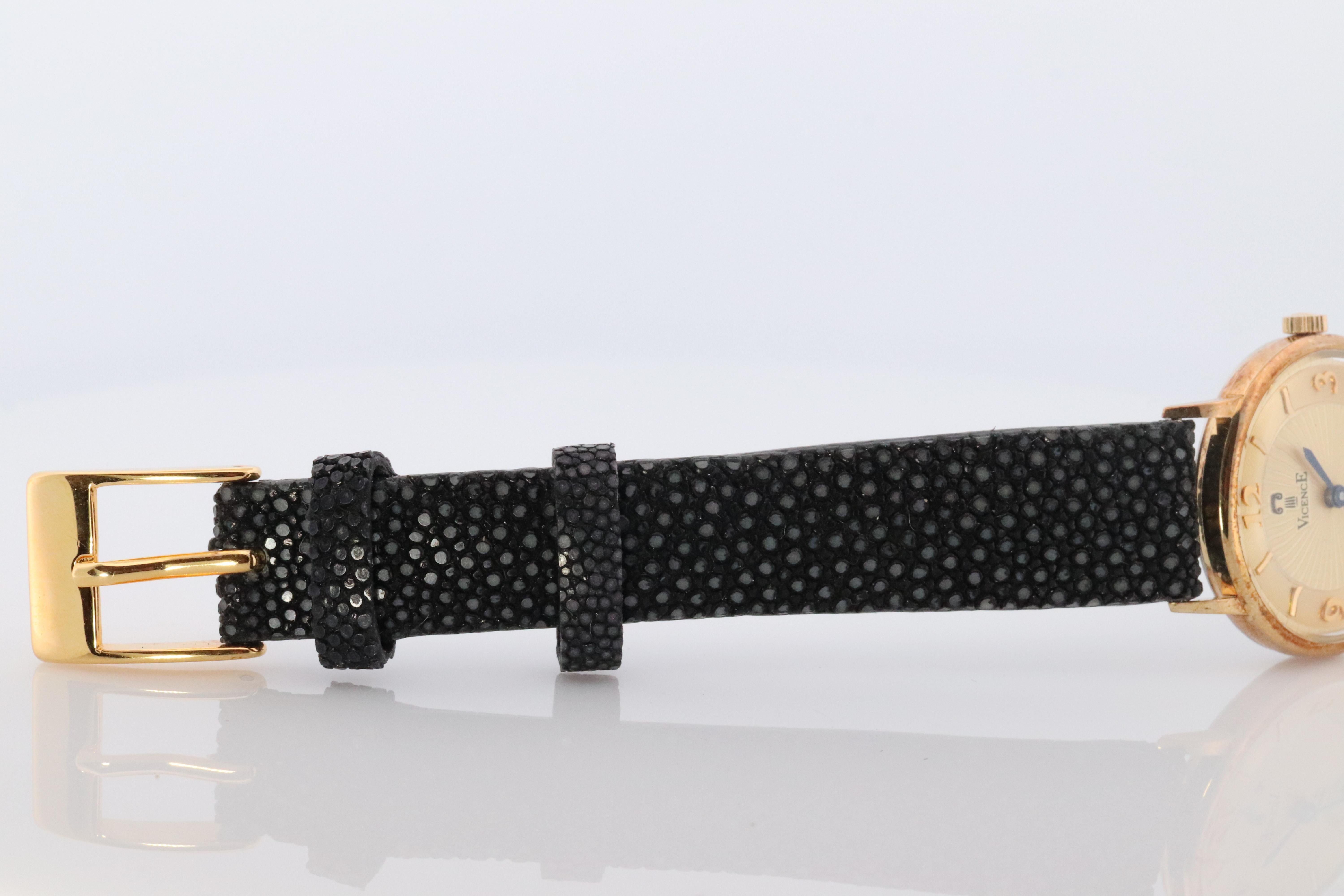 De las mujeres Reloj de pulsera Vicence de 14 quilates. Reloj Vicence de oro amarillo para señora. en venta