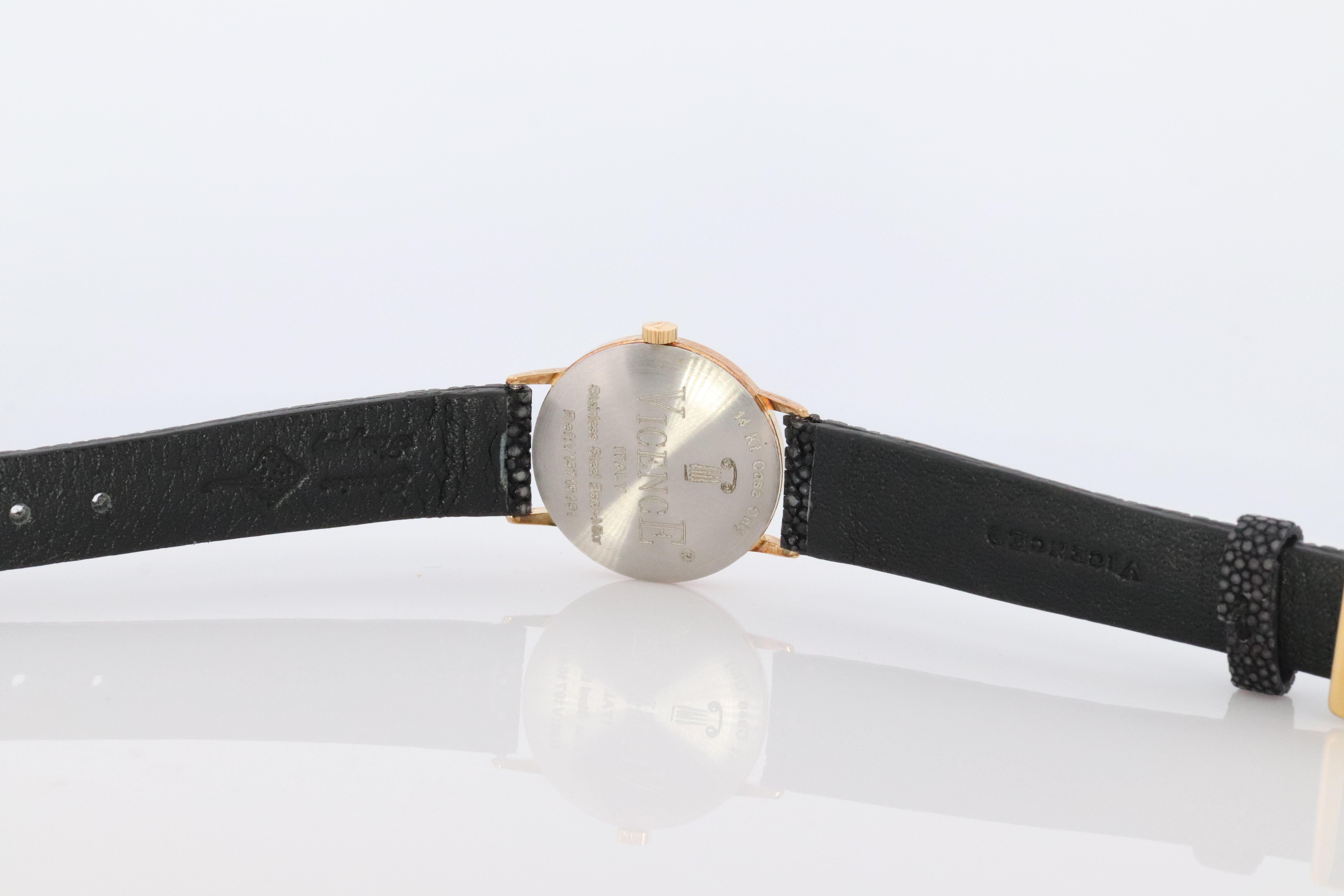 Reloj de pulsera Vicence de 14 quilates. Reloj Vicence de oro amarillo para señora. en venta 3