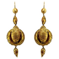 14k Victorian Drop Earrings