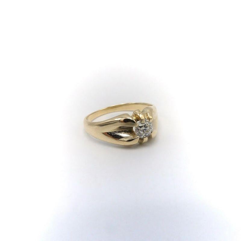 14K viktorianischen alten Mine Cut Diamantring (Viktorianisch) im Angebot