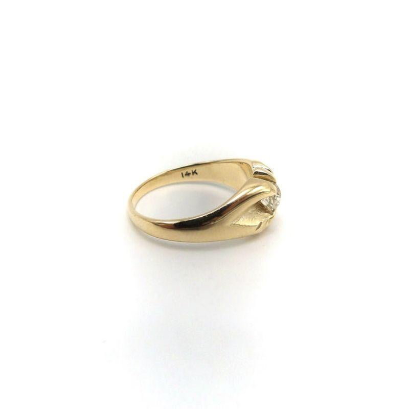 14K viktorianischen alten Mine Cut Diamantring im Zustand „Gut“ im Angebot in Venice, CA