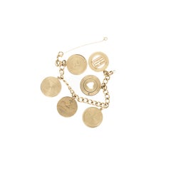 14K Vintage French Love Token Bracelet