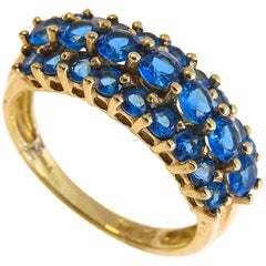 14 Karat Vintage London Blue Topaz Ladies Ring