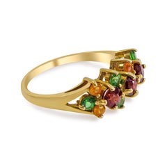14 Karat Vintage Multi Gem Stone Ladies Ring
