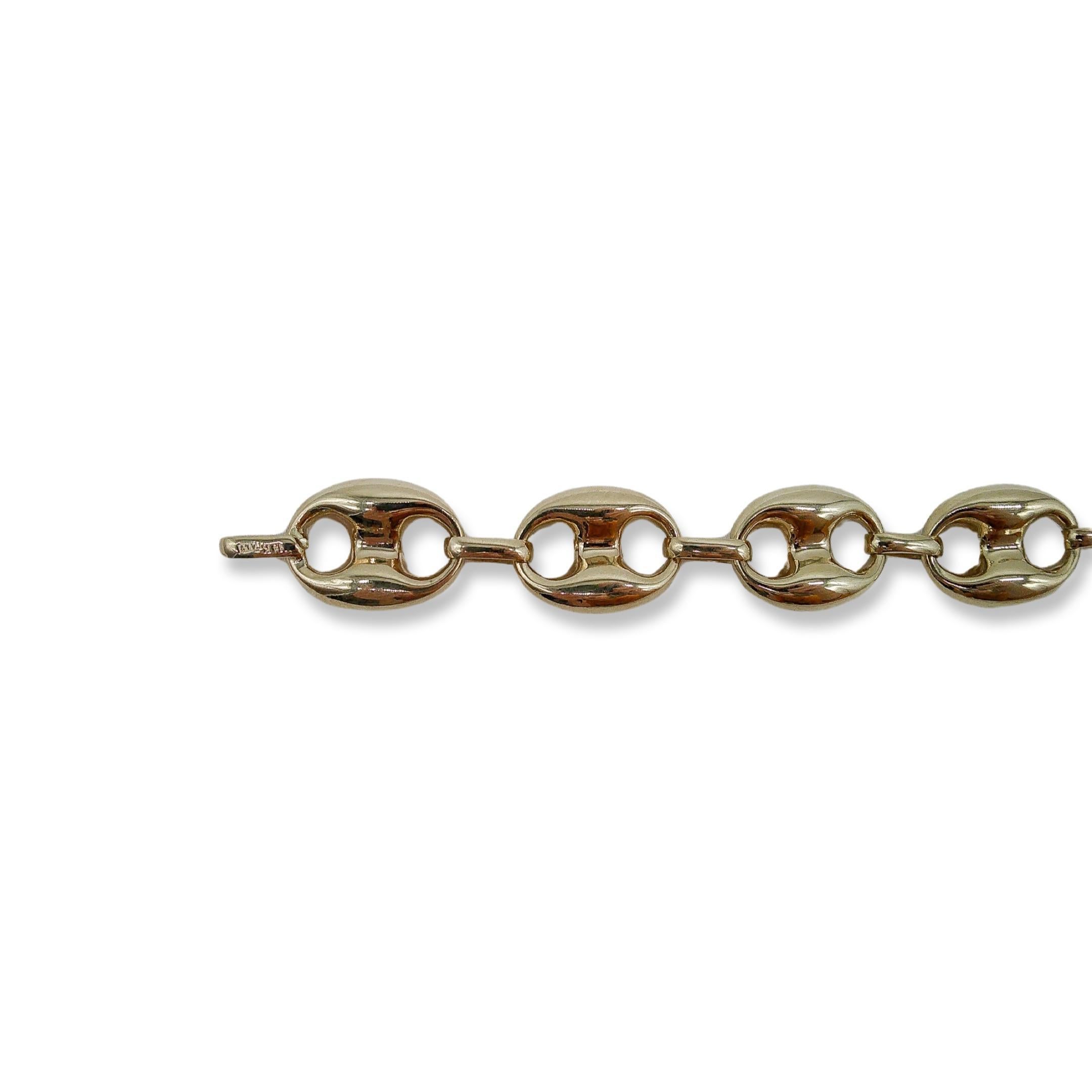14k Vintage Puff Link Bracelet 1
