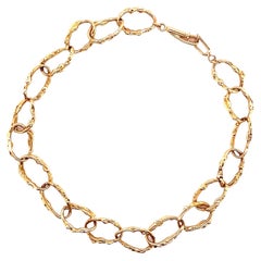14K 1970s Textured Gold Bracelet