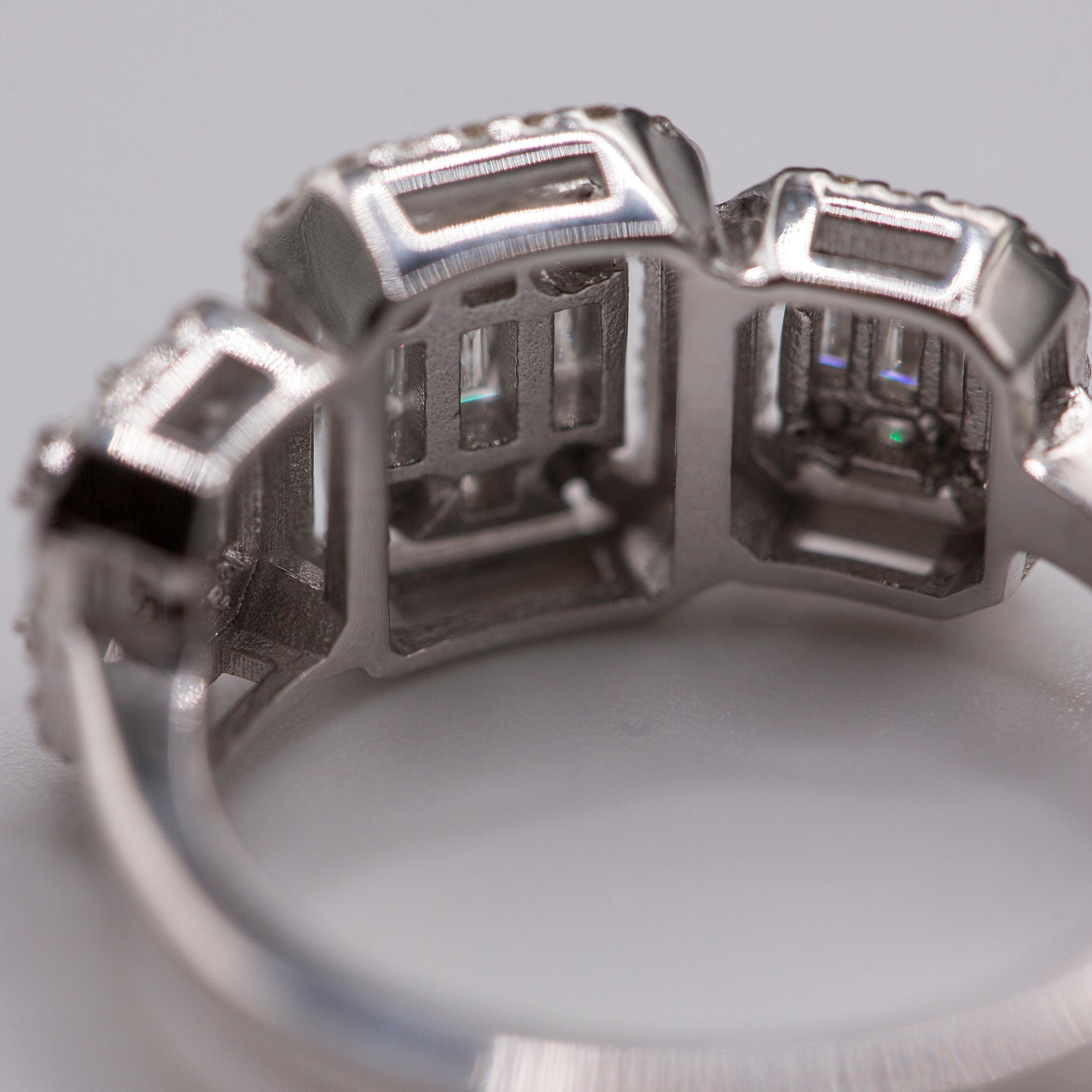 14k WG Channel Set Diamond Ring In New Condition For Sale In Birmingham, MI