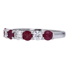 14K WG EFFY Ruby & Diamond Band
