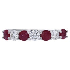 14K WG EFFY Ruby & Diamond Band