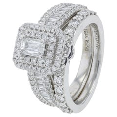 14-karätiges Weißgold-Brautset von Vera Wang mit einem Diamanten von 1,83 Karat