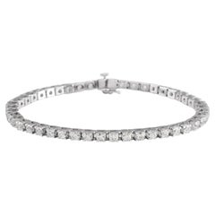 14K White 5 CTW Natural Diamond  bracelet