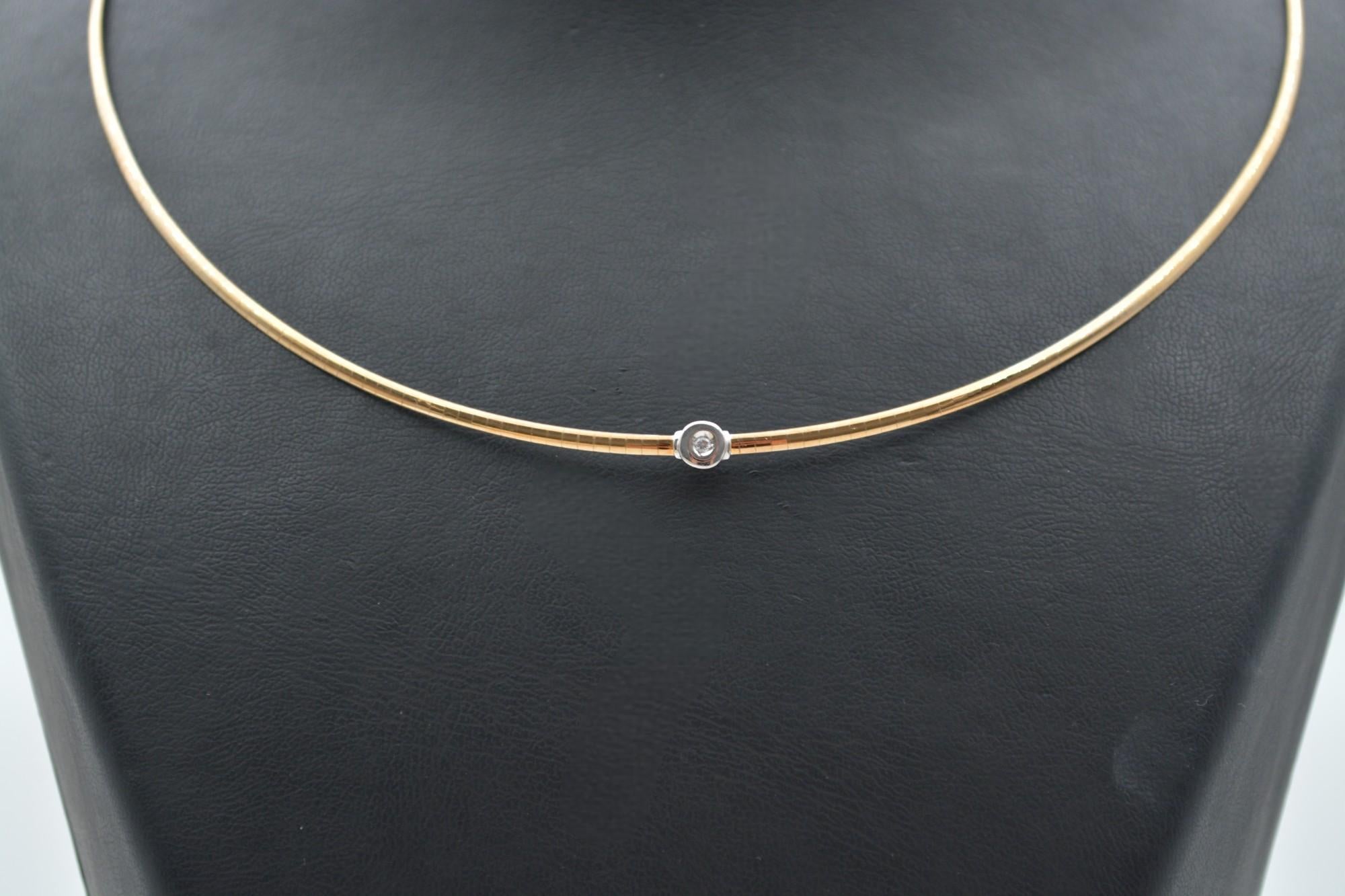 De los hombres Cadena de oro blanco y amarillo de 14 quilates con diamante natural_123873 en venta