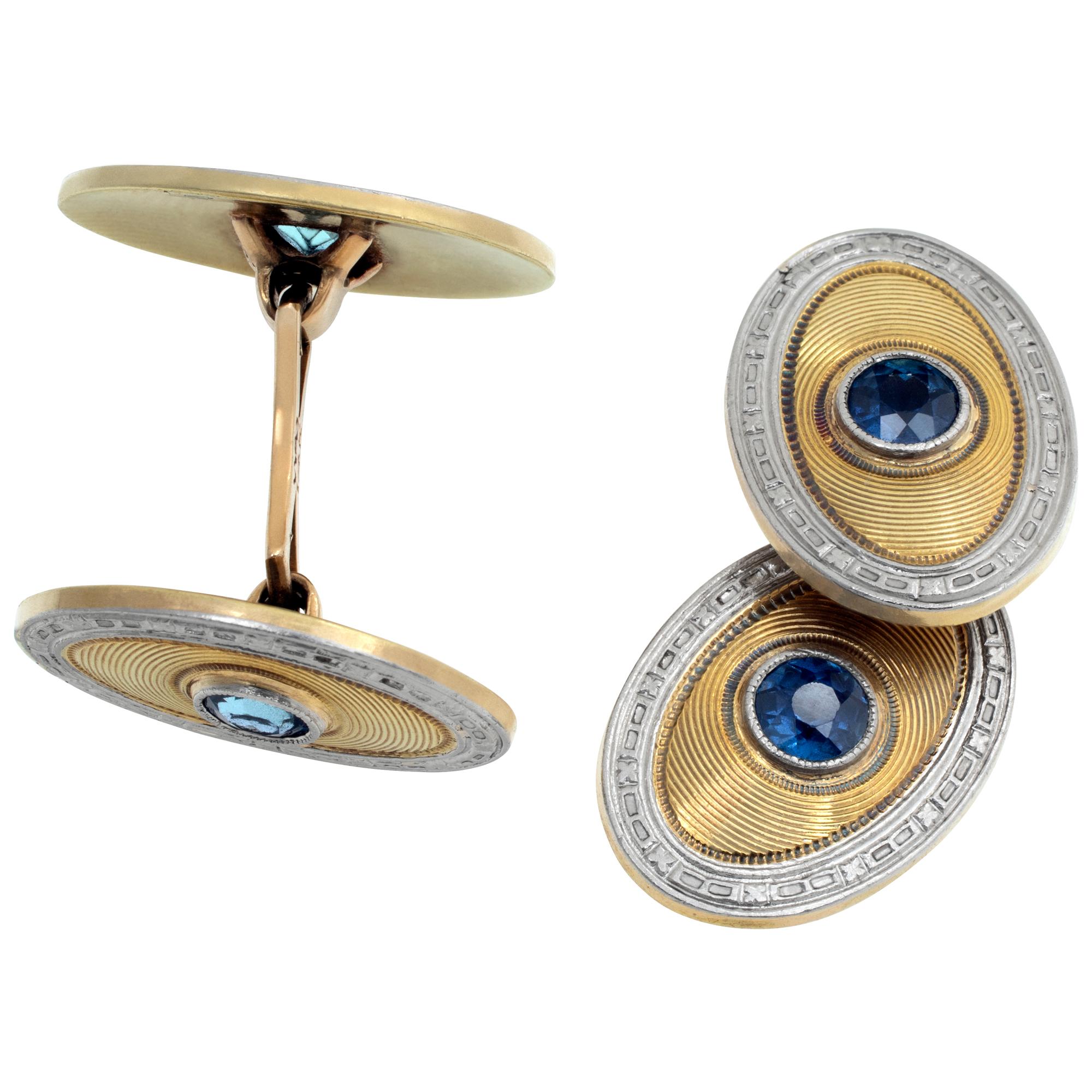 sapphire cufflinks