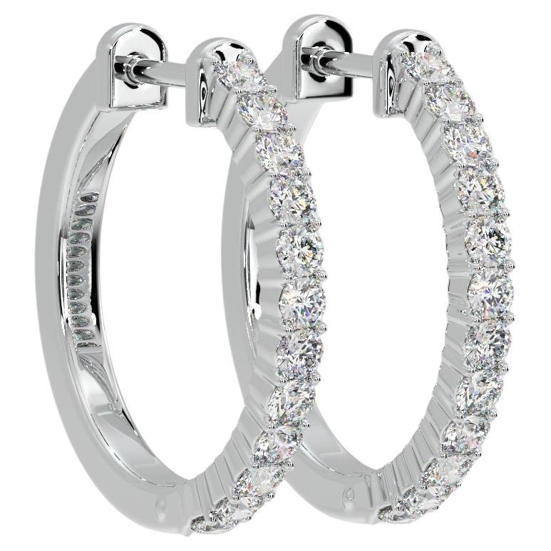 14k weiß Diamant 14k weißes Gold Eternity Band Schöner Jahrestag Elegant im Angebot