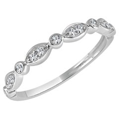 Used 14K White Gold 0.10ct Diamond Band for Her