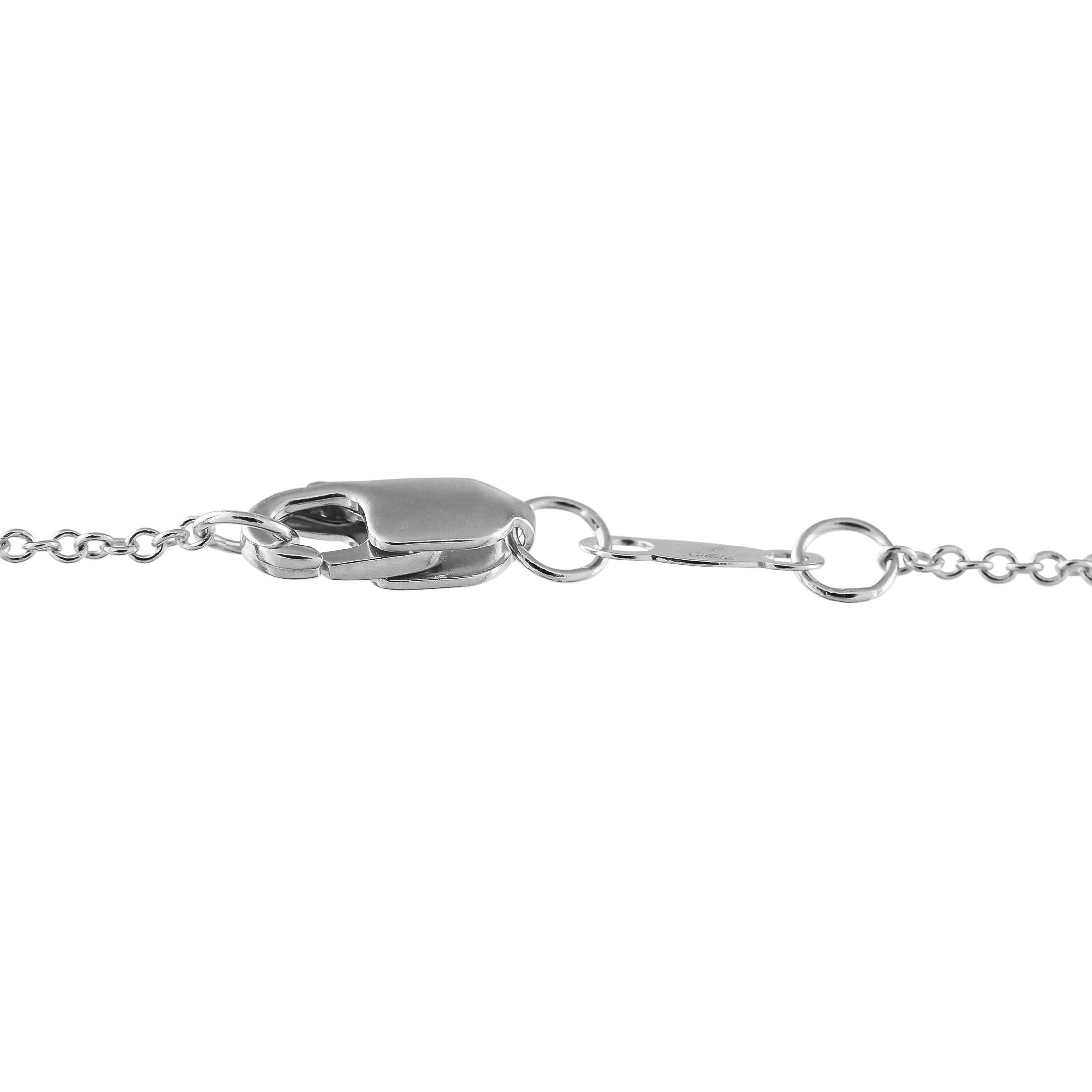 Round Cut 14K White Gold 0.10ct Diamond Bracelet For Sale