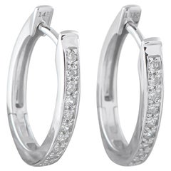 14K White Gold 0.10ct Diamond Earrings PS16-111925
