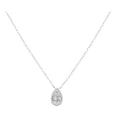 14K White Gold 0.20ct Diamond Necklace PN16830-W