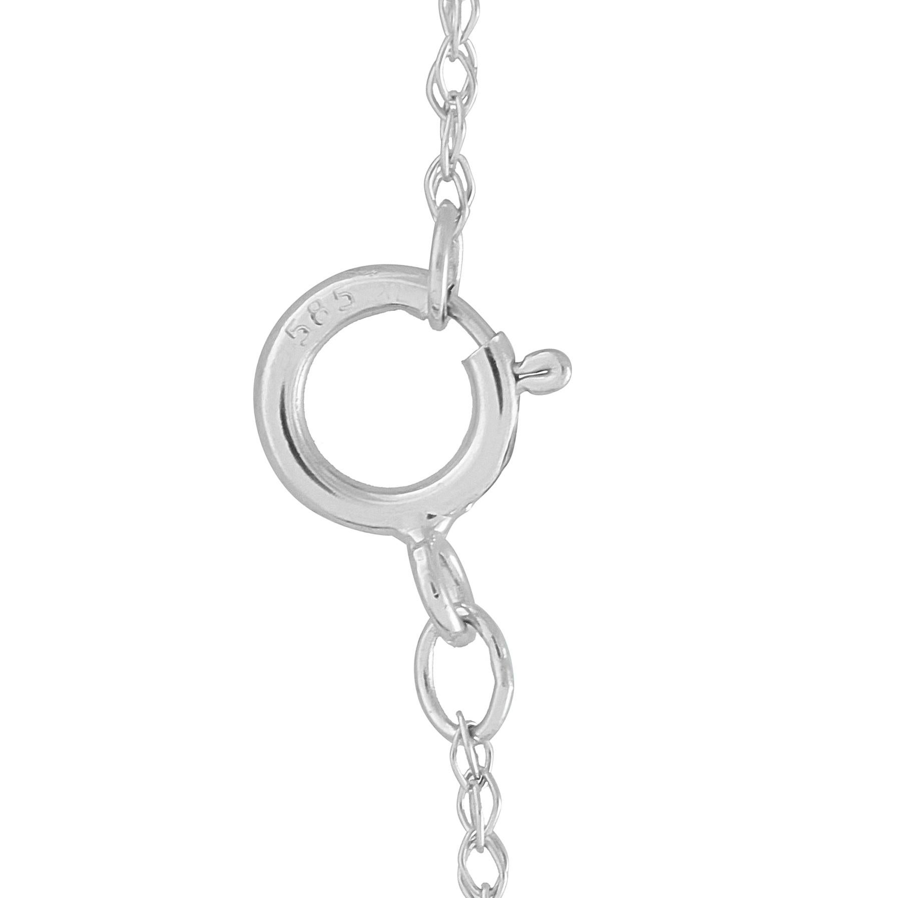 Taglio rotondo 14K White Gold 0.20ct Diamond Pendant Necklace PN16290-W in vendita