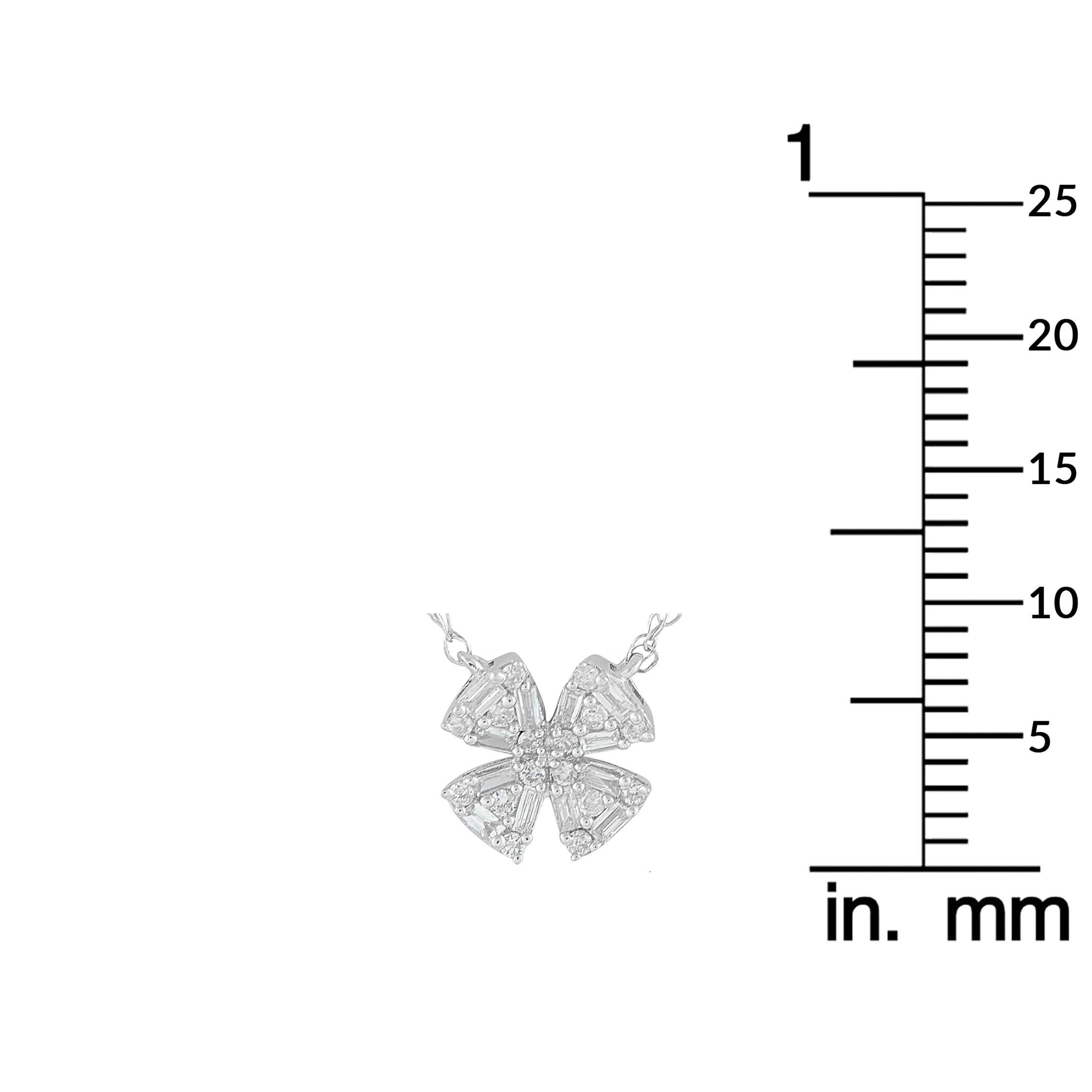 14K White Gold 0.20ct Diamond Pendant Necklace PN16290-W In condizioni Nuovo in vendita a Southampton, PA