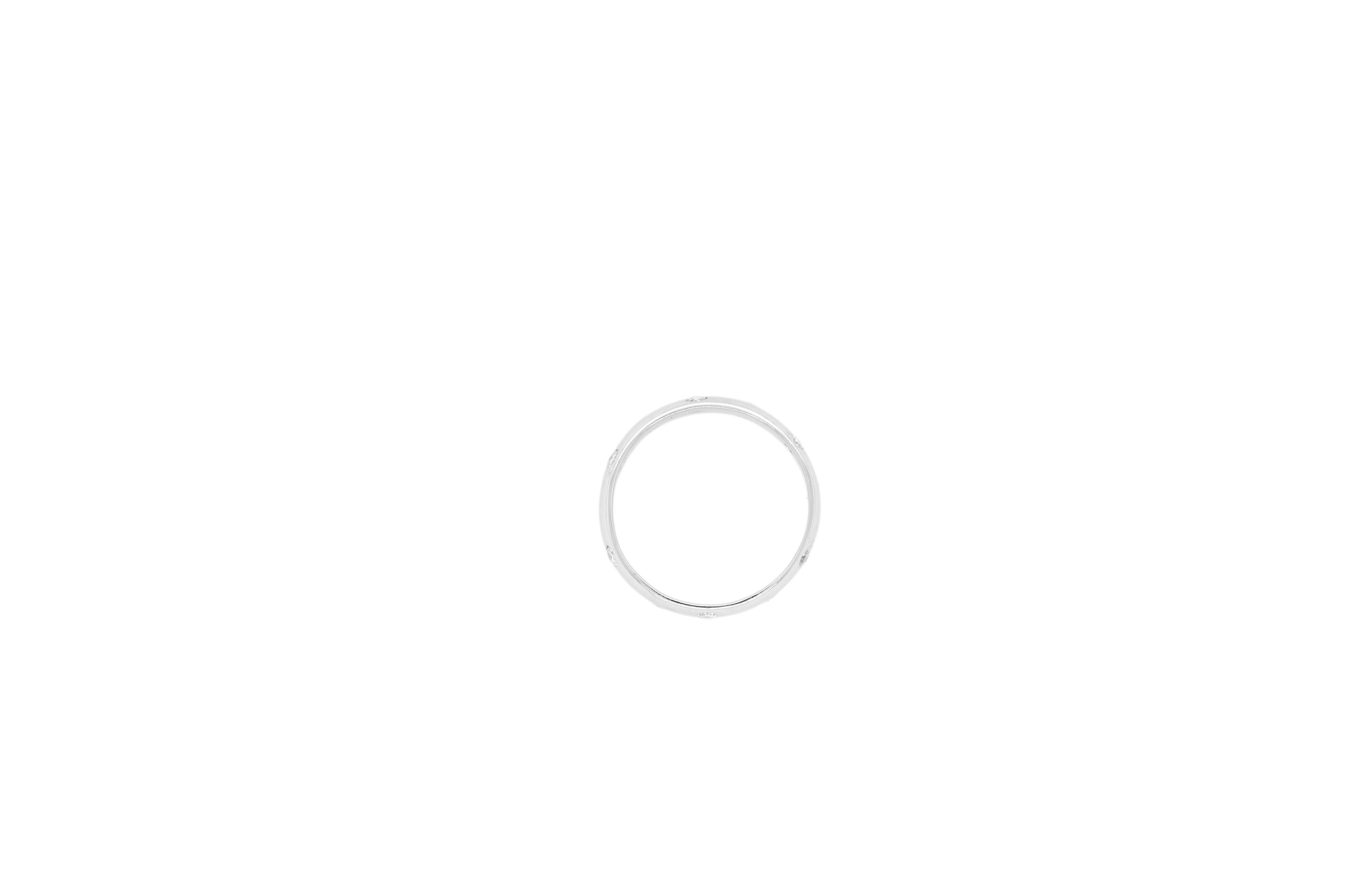 Round Cut 14k White Gold 0.20ctw Diamond Wedding Band