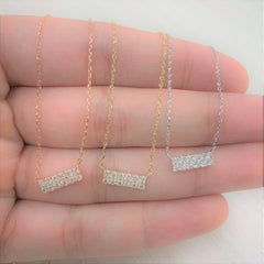 14K White Gold 0.23 Carat Diamond Necklace