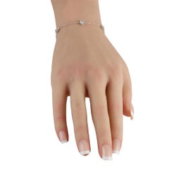 14K White Gold 0.25 ct Diamond Station Bracelet