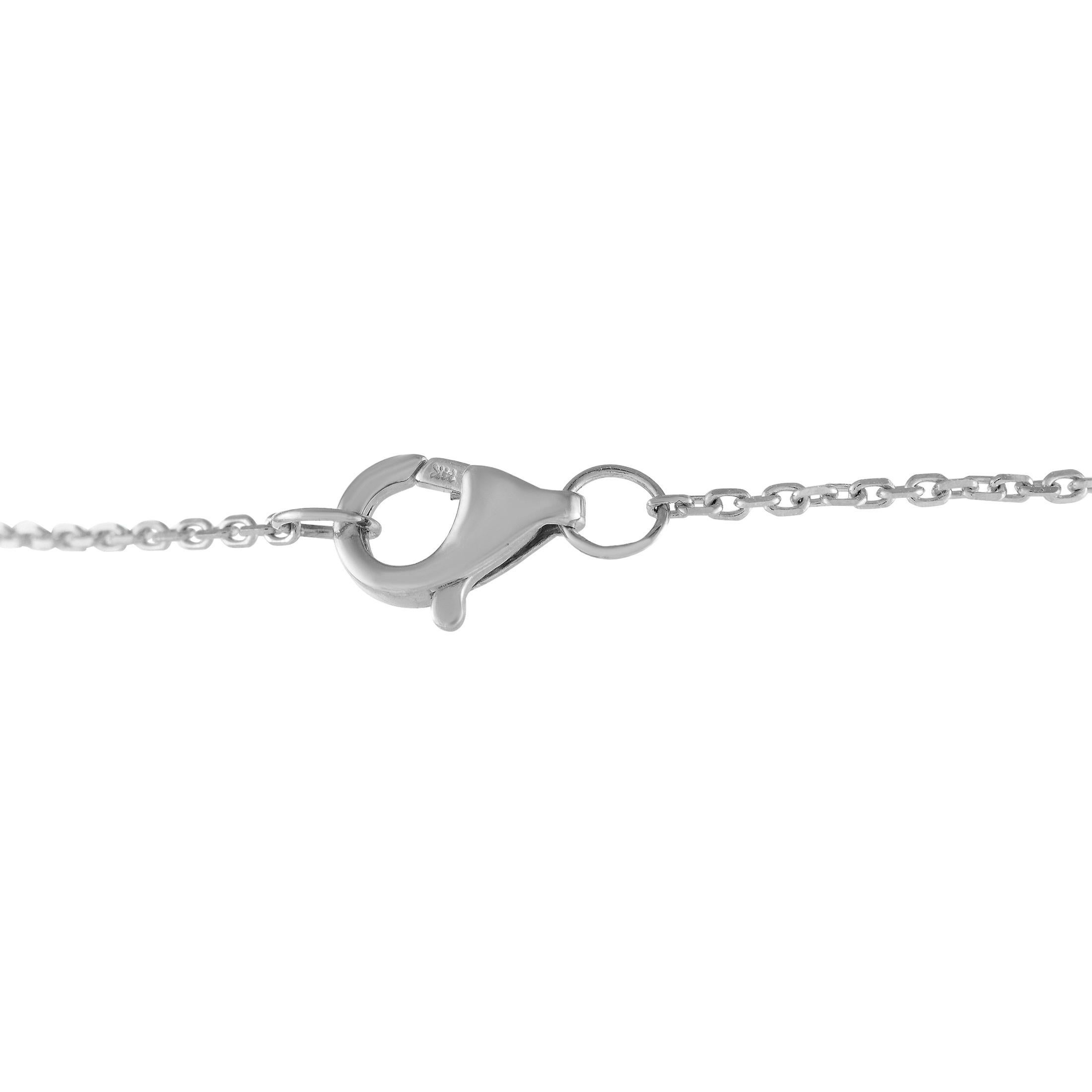 Round Cut 14K White Gold 0.25ct Diamond Heart Bracelet