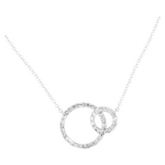 Collar de diamantes de 0,25 ct en oro blanco de 14 quilates