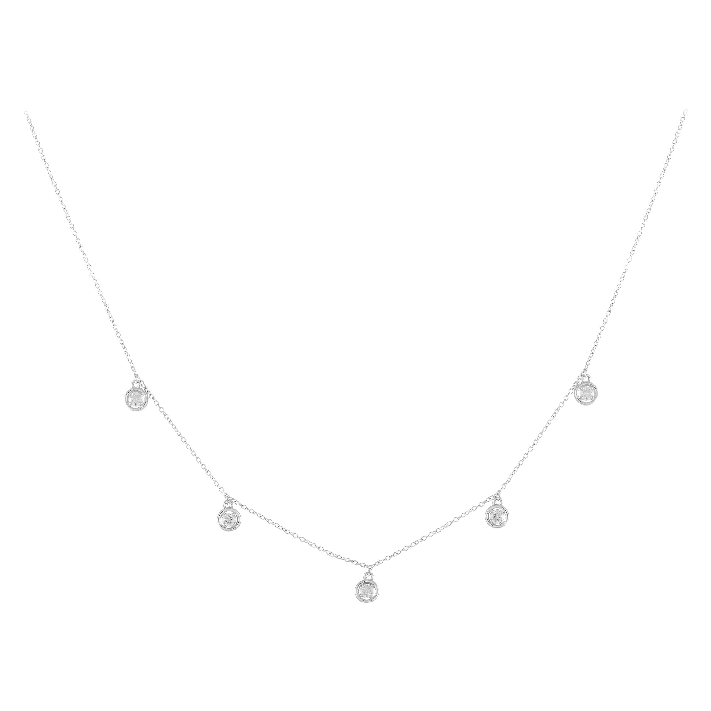 14K White Gold 0.25ct Diamond Necklace NK01630-W