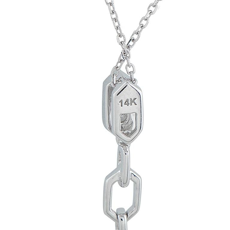 Taglio rotondo 14K White Gold 0.25ct Diamond Pendant Necklace PN16244 in vendita