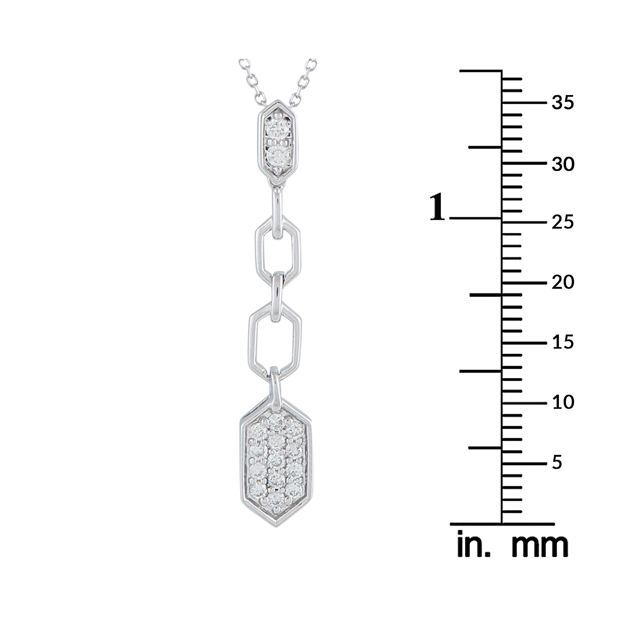 14K White Gold 0.25ct Diamond Pendant Necklace PN16244 In condizioni Nuovo in vendita a Southampton, PA