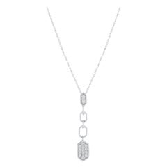 14K White Gold 0.25ct Diamond Pendant Necklace PN16244