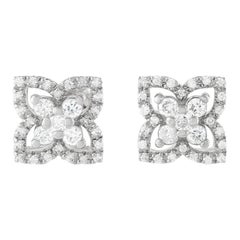 14K White Gold 0.25ct Diamond Quatrefoil Stud Earrings ER29884-W