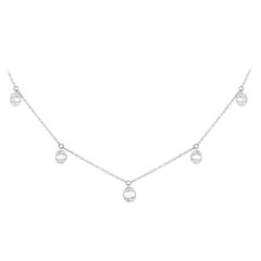 14K White Gold 0.25ct Diamond Station Necklace NK01807-W