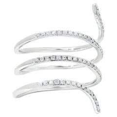 14k White Gold 0.26ctw Round Brilliant Diamonds in a Wrap Ring