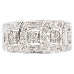 Fascia di diamanti tondi e brillanti in oro bianco 14K da 0,28 CTW