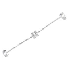 14K White Gold 0.28ct Diamond Station Bracelet 14K White Gold 0.28ct Diamond Station Bracelet