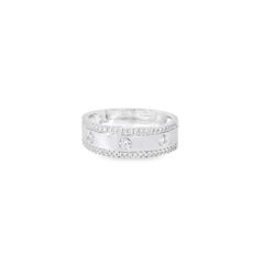 14k White Gold 0.28ctw Round Brilliant Diamond Ring Band With Sandblast