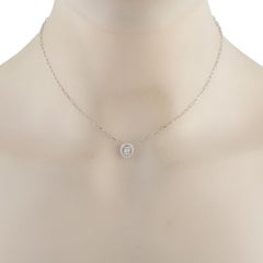 14K White Gold 0.30ct Diamond Pendant Necklace PN16736-W