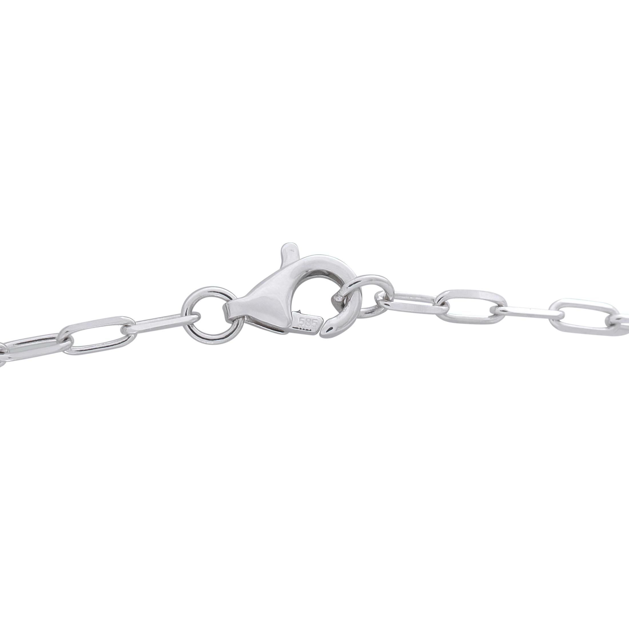 Taglio rotondo 14K White Gold 0.30ct Diamond Pendant Necklace PN16736-W in vendita