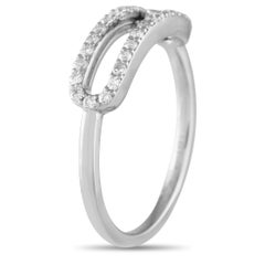 14K White Gold 0.30ct Diamond Sliding Ring