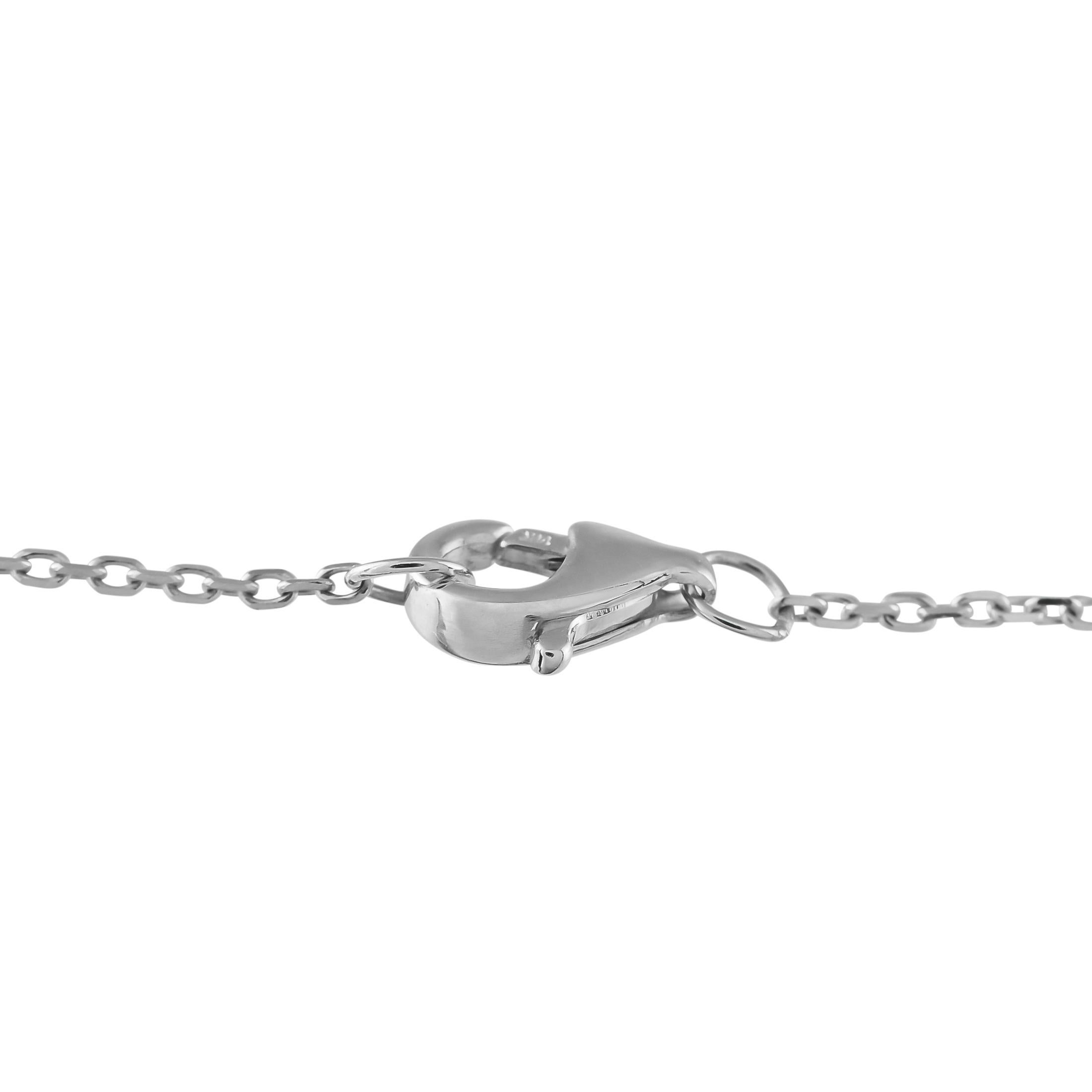 Round Cut 14K White Gold 0.30ct Diamond Station Bracelet For Sale