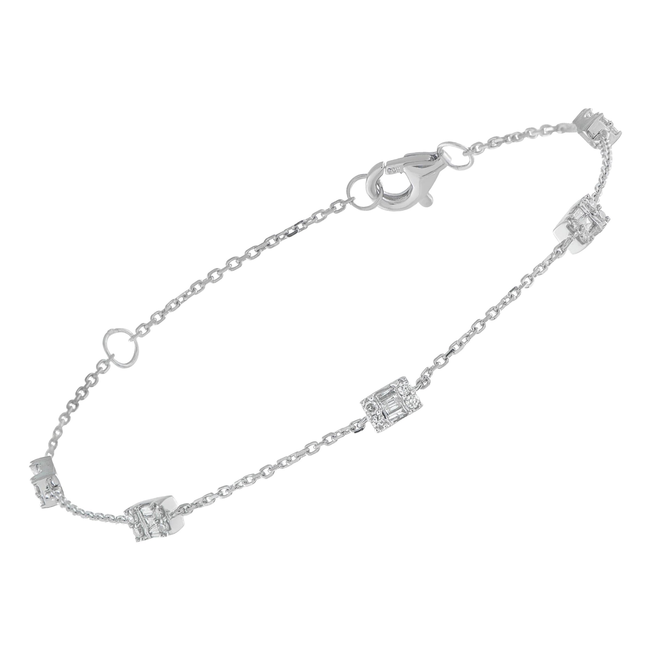 14K White Gold 0.35ct Diamond Bracelet BR10656-W